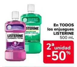 Carrefour LISTERINE En todos los enjuagues oferta