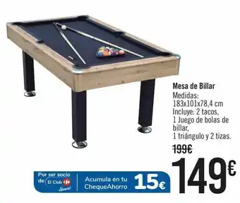 Carrefour Mesa de billar oferta