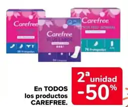 Carrefour CAREFREE En todos los productos oferta