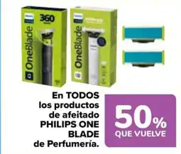 Carrefour PHILIPS One blade en todos los productos de afeitado de perfumería. oferta