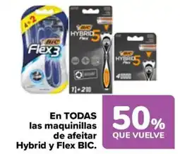 Carrefour BIC En todas las maquinillas de afeitar hybrid y flex oferta