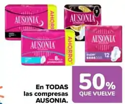 Carrefour AUSONIA En todas las compresas oferta