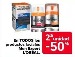 Carrefour L'ORÉAL En todos los productos faciales men expert oferta