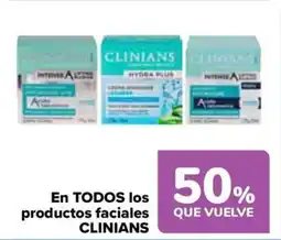 Carrefour CLINIANS En todos los productos faciales oferta