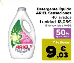 Carrefour ARIEL Detergente líquido Sensaciones oferta