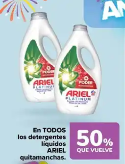 Carrefour ARIEL En todos los detergentes líquidos quitamanchas. oferta