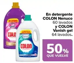 Carrefour COLON En detergente Nenuco y Vanish gel oferta