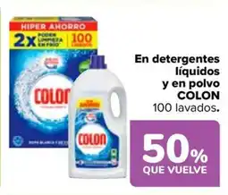 Carrefour COLON En detergentes líquidos y en polvo oferta