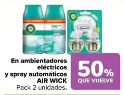 Carrefour AIR WICK En ambientadores eléctricos y spray automáticos oferta
