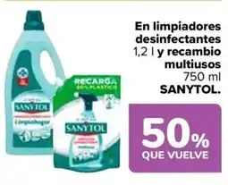 Carrefour SANYTOL En limpiadores desinfectantes y recambio multiusos oferta