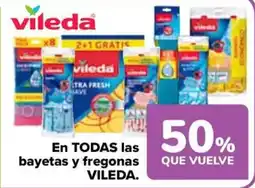 Carrefour VILEDA En todas las bayetas y fregonas oferta