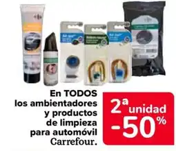 Carrefour En todos los ambientadores y productos de limpieza para automóvil carrefour. oferta