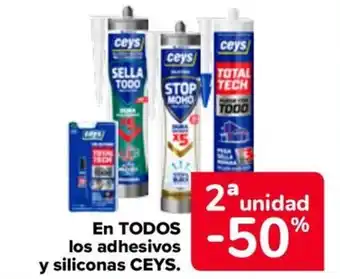 Carrefour CEYS En todos los adhesivos y siliconas oferta