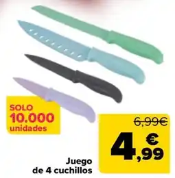 Carrefour Juego de 4 cuchillos oferta