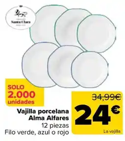 Carrefour Vajilla porcelana Alma Alfares oferta