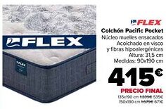 Carrefour FLEX Colchón Pacific Pocket oferta