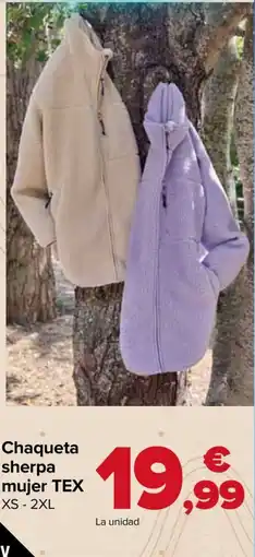 Carrefour TEX Chaqueta sherpa mujer oferta