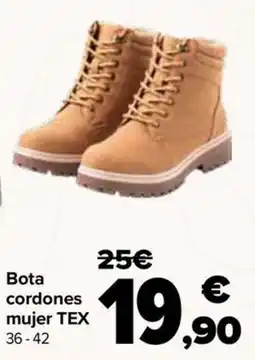 Carrefour TEX Bota cordones mujer oferta