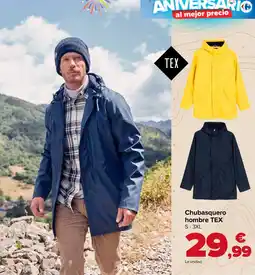 Carrefour TEX Chubasquero hombre oferta