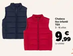 Carrefour TEX Chaleco liso infantil oferta