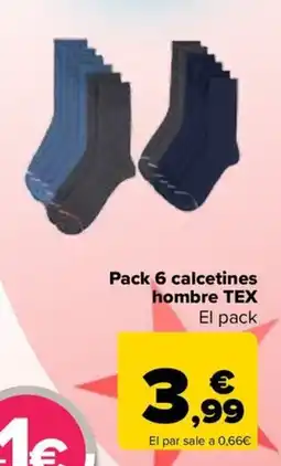 Carrefour TEX Pack 6 calcetines hombre oferta