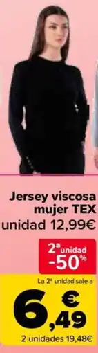 Carrefour TEX Jersey viscosa mujer oferta