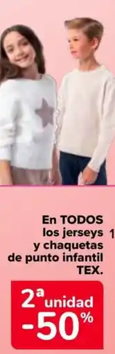 Carrefour TEX En todos los jerseys y chaquetas de punto infantil oferta