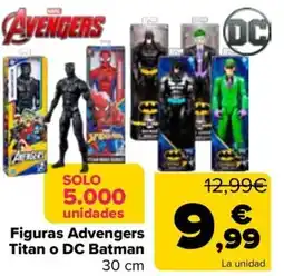 Carrefour AVENGERS Figuras Titan o DC Batman oferta