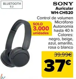 Carrefour SONY Auricular WH-CH520 oferta
