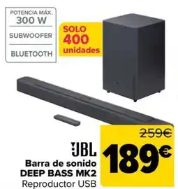Carrefour JBL Barra de sonido DEEP BASS MK2 oferta
