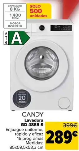 Carrefour CANDY Lavadora GD 48S5-S oferta