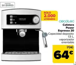 Carrefour CECOTEC Cafetera Power Espresso 20 oferta