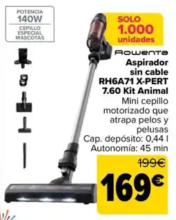 Carrefour ROWENTA Aspirador sin cable RH6A71 X-PERT 7.60 Kit Animal oferta