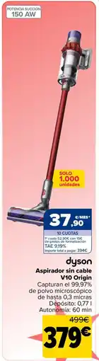 Carrefour DYSON Aspirador sin cable V10 Origin oferta