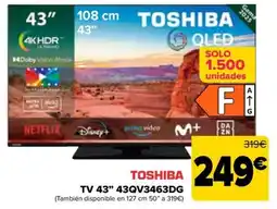 Carrefour TOSHIBA TV 43" 43QV3463DG oferta