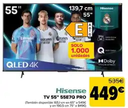 Carrefour HISENSE TV 55" 55E7Q PRO oferta