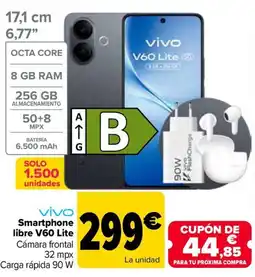 Carrefour VIVO Smartphone libre V60 Lite oferta