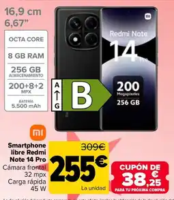 Carrefour Smartphone libre Redmi Note 14 Pro oferta