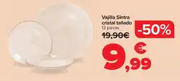 Carrefour Vajilla Sintra cristal tallado oferta
