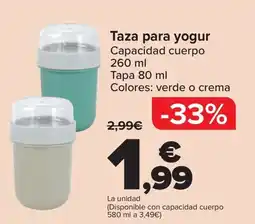 Carrefour Taza para yogur oferta