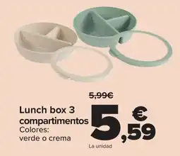 Carrefour Lunch box 3 compartimentos oferta