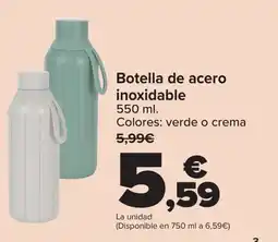 Carrefour Botella de acero inoxidable oferta