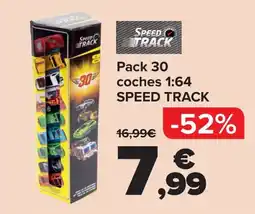 Carrefour SPEED C TRACK Pack 30 coches 1:64 oferta