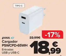 Carrefour POSS Cargador PSWCPD-65WH oferta