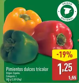 ALDI Pimientos dulces tricolor oferta