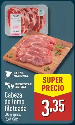ALDI Cabeza de lomo fileteada oferta