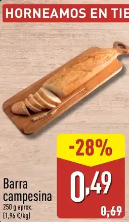 ALDI Barra campesina oferta