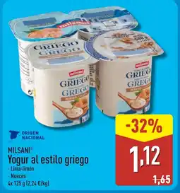 ALDI MILSANI Yogur al estilo griego oferta