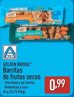 ALDI GOLDEN BRIDGE Barritas de frutos secos oferta