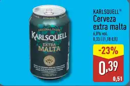 ALDI KARLSQUELL Cerveza extra malta oferta